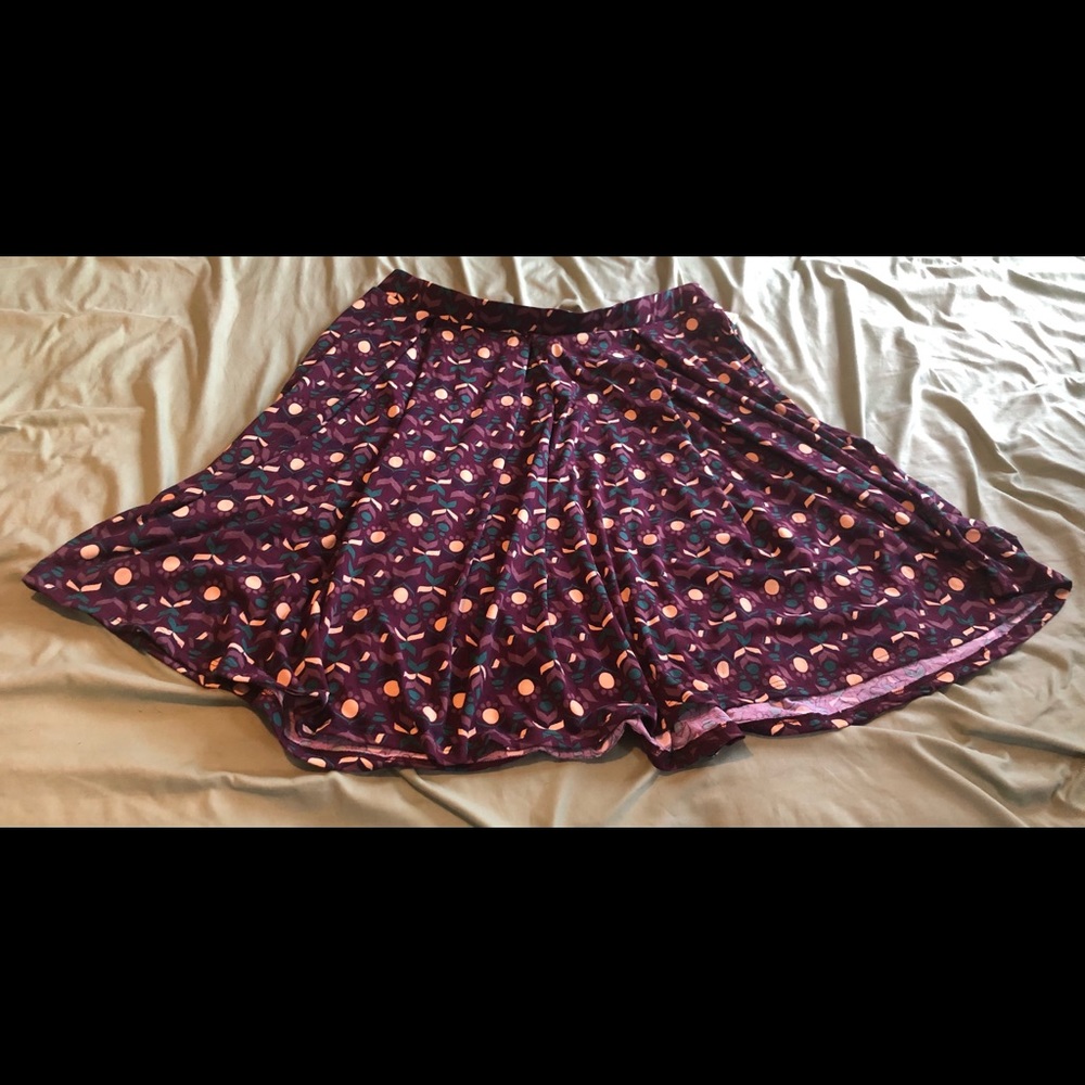 Lularoe Madison 3xl skirt NWT, purpl, gree, yellow